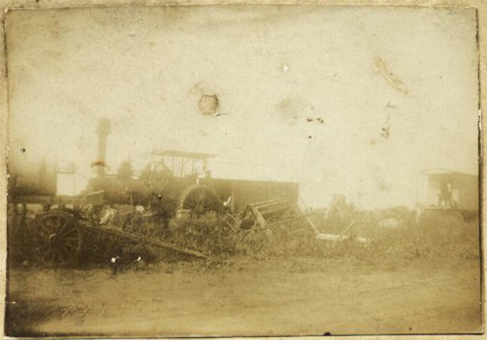 Foto Ilustrativa. Obras del ramal del FCO en 1903 tramo Carhue-Salliqueló 