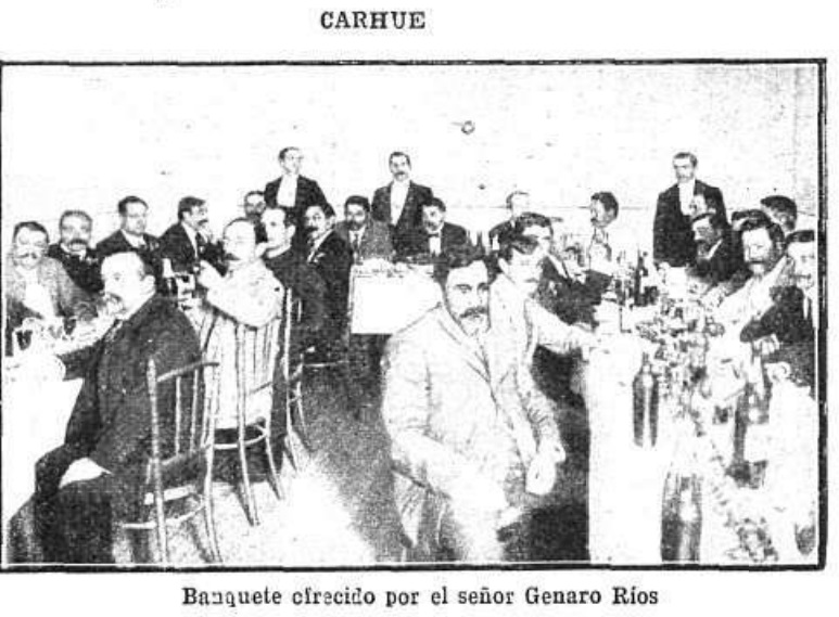 1912 banquete Genaro Ríos Caras Caretas Nº694 carhue