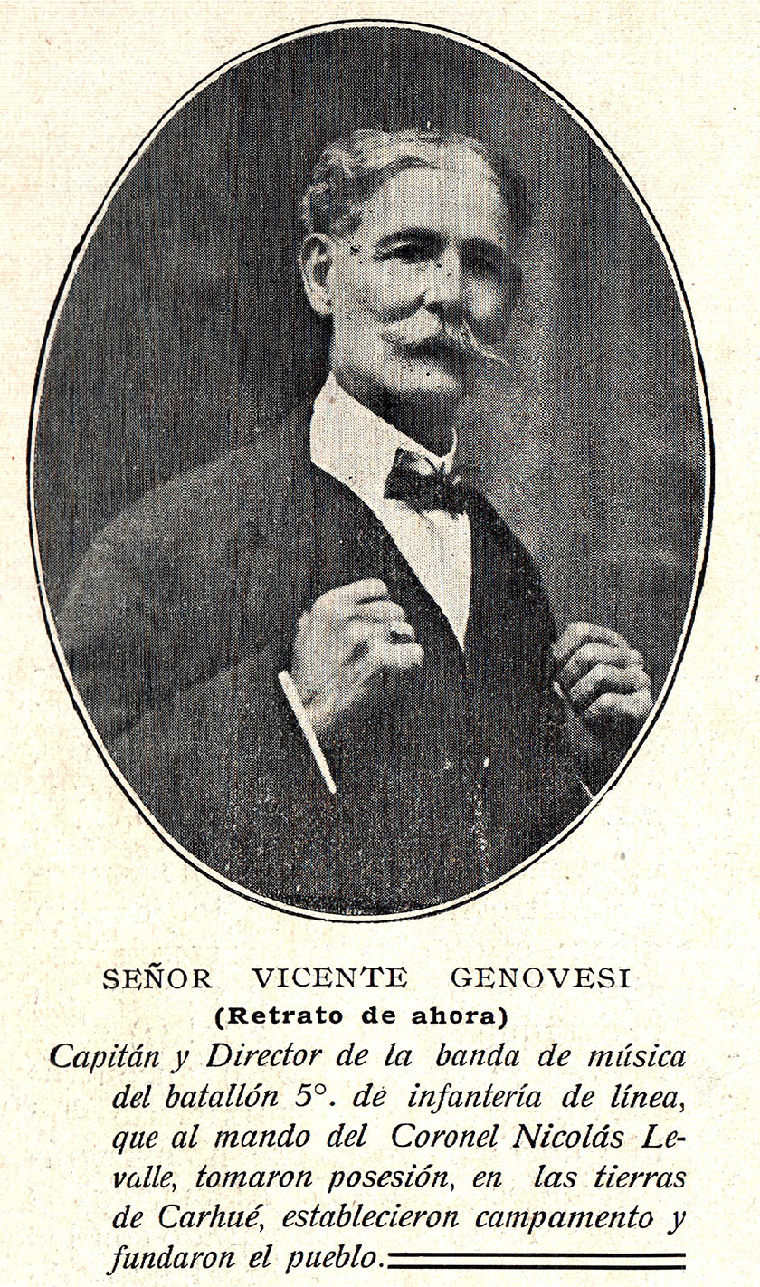 VICENTE GENOVESI CAPITAN BANDA CONQUISTA DESIERTO CARHUE