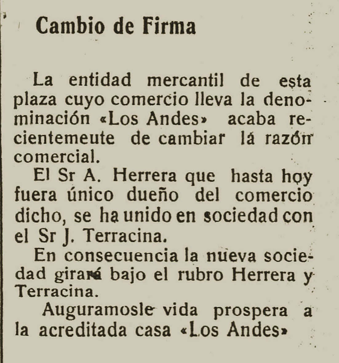 TIENDA LOS ANDES CARHUE HERRERA 