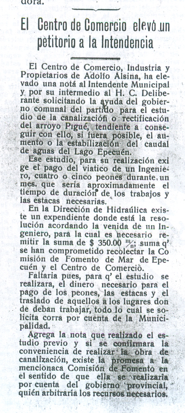 Canalización Arroyo Pigue