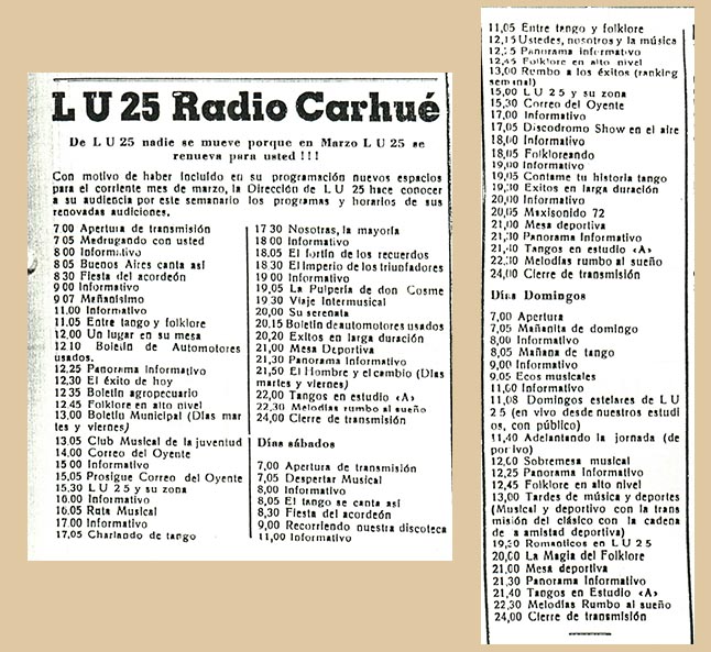 LU25 radio Carhue Am