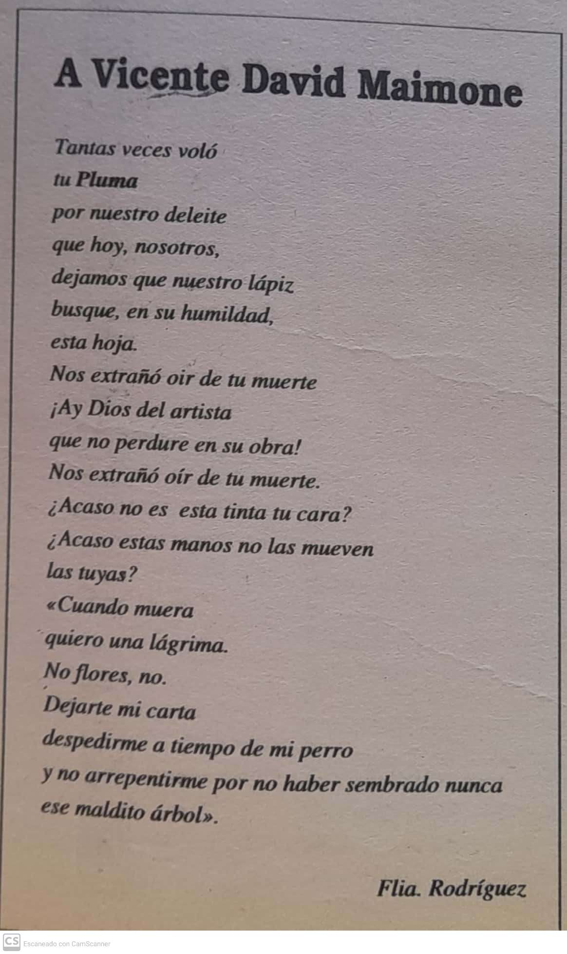 VICENTE DAVID MAIMONE POETA CARHUE