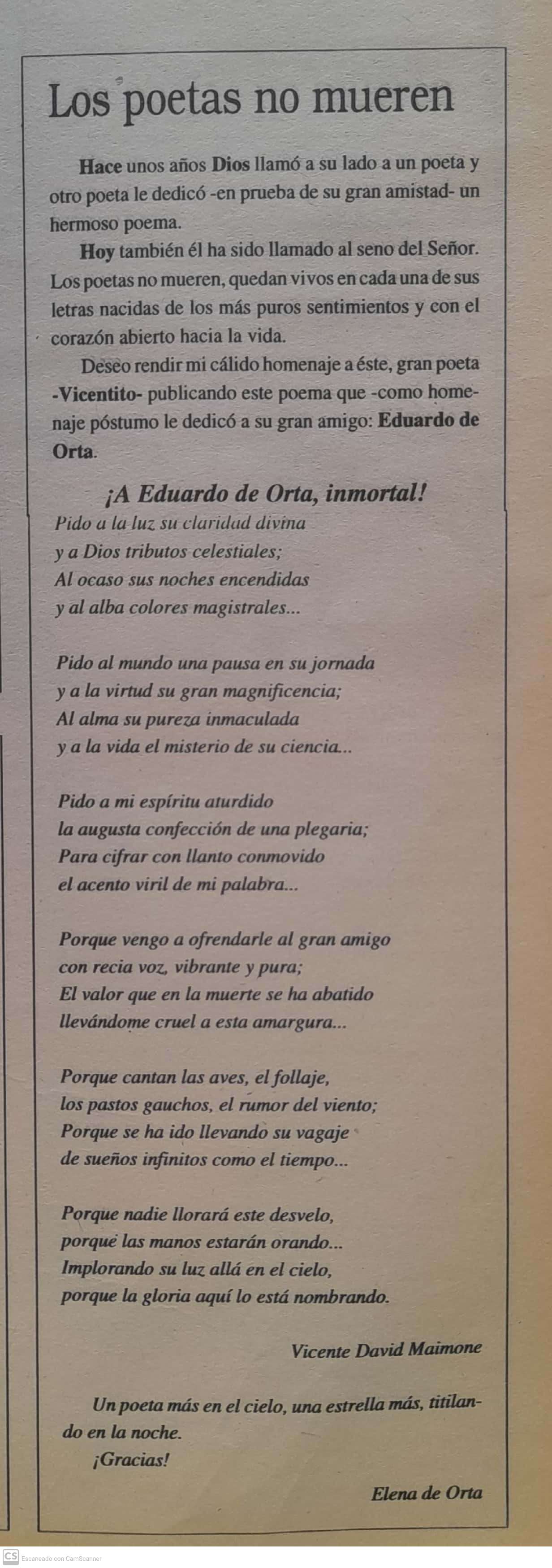 VICENTE DAVID MAIMONE POETA CARHUE