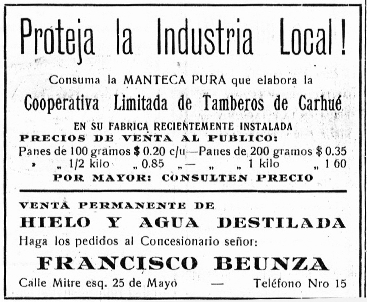 Cooperativa tamberos Carhue 