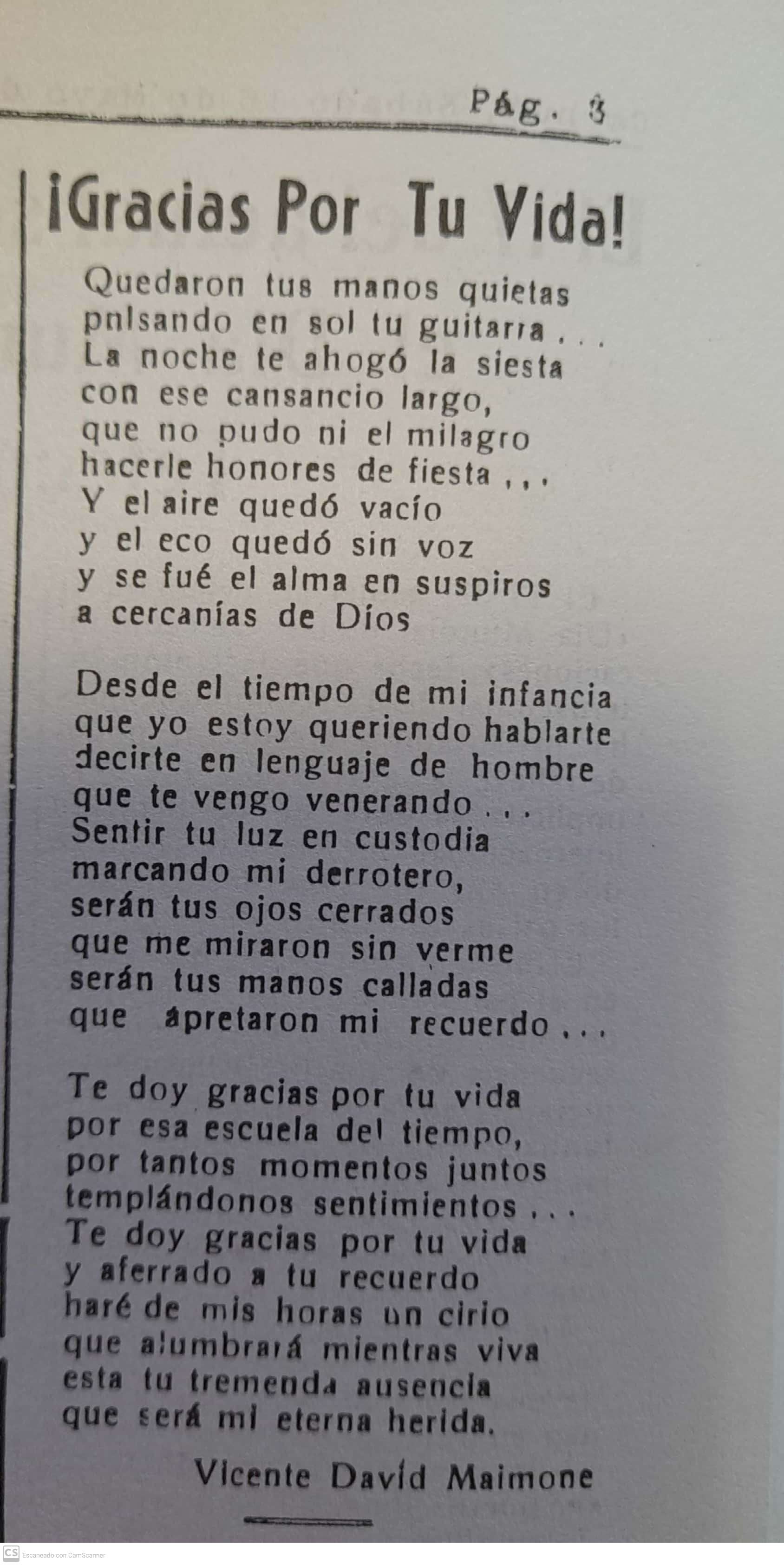 VICENTE DAVID MAIMONE POETA CARHUE