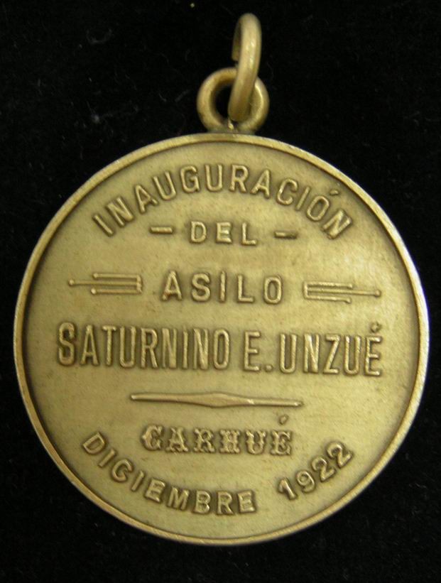 ASILO SAN JOSE CARHUE UNZUE MEDALLA 1922