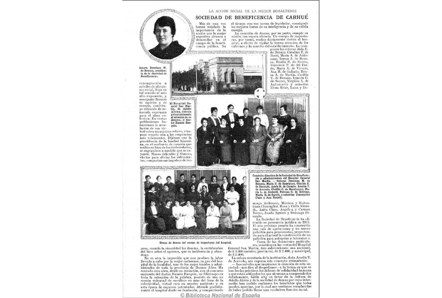 1919 Damas de beneficencia Hospital  - Caras y Caretas Nº1073